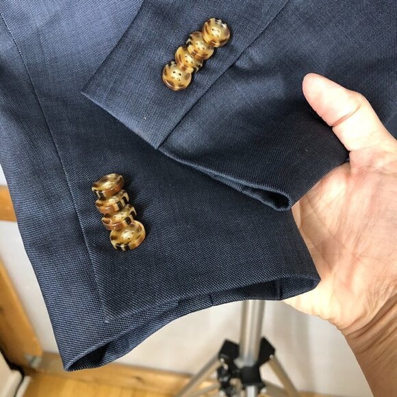 J. CREW FACTORY‎ 100% Worsted Wool Thompson Navy Suit Jacket Sz 38S - Picture 4 of 12